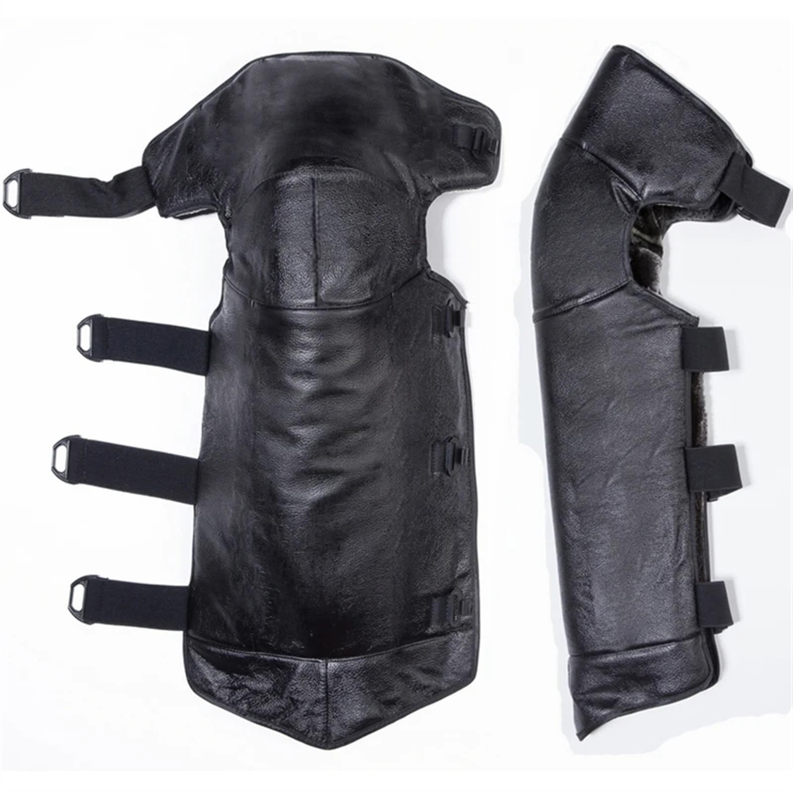 Scaldamuscoli per Moto Termico Ginocchiere lunghe in pelle di vitello Uso apto para moto impermeabili invernali Protezione para pattinaggio su ghiaccio calde antivento