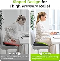 Vista 5 de AUVON Almohada de asiento con forma de dónut de cuidado sensible para hemorroides y post-cirugía, alivio de ciática, cojines de silla