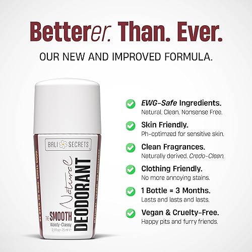 Miniatura 2 de Bali Secrets Desodorante natural para mujeres y hombres. Sin tonterías. Fórmula limpia para pieles sensibles. Protección contra olores fuerte y