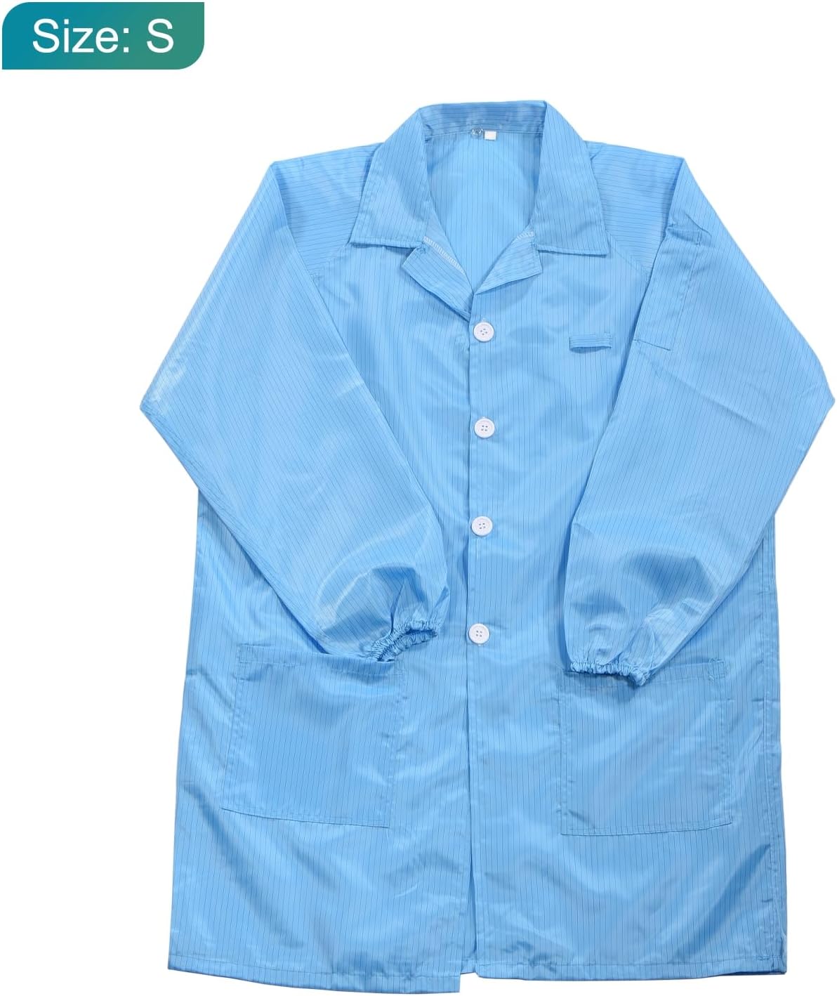 MECCANIXITY ESD Lab Coat Anti Static Clothing with Cuff Lapel Collar Wear Uniform Work for Men Women - Image 2
