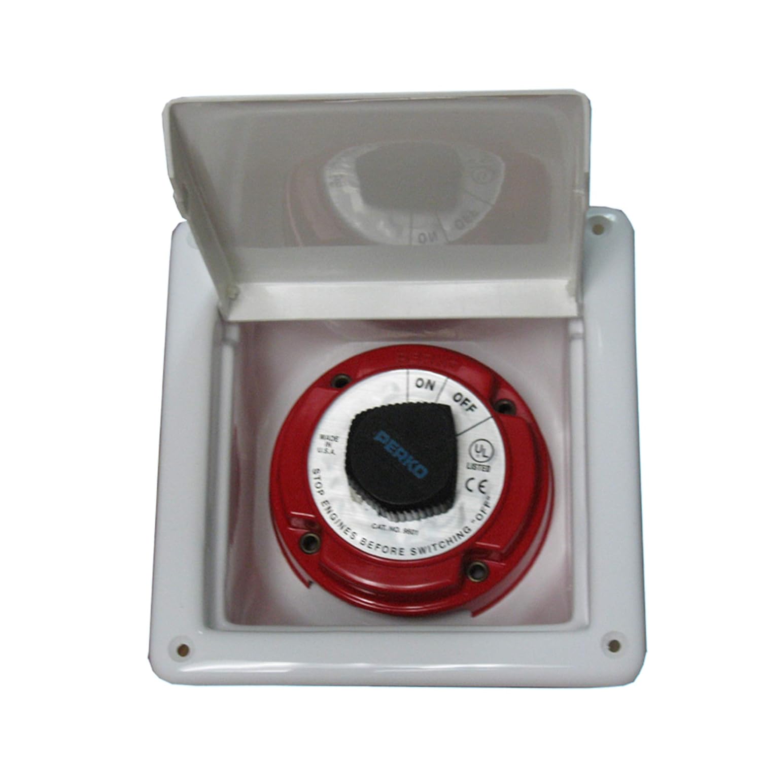 SSI Marine Round Battery Switch Panel for Boats - Recessed Battery Switch Mount Keep Safe from The Elements in This Recessed Cover for Your Cockpit (Round) Switch NOT Included
