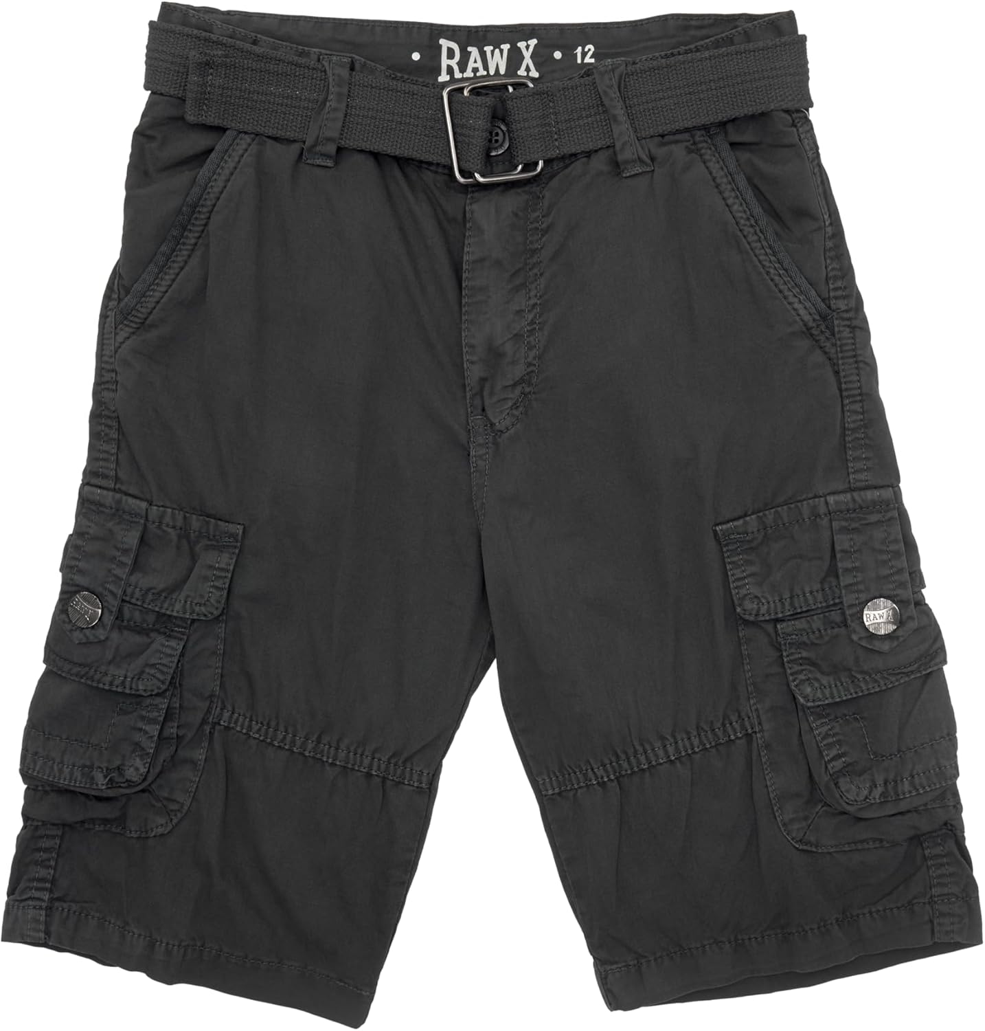 X RAY Raw X Boys Cargo Shorts 8-18 | 100% Cotton Belted Twill Boys, Teen and Youth Cargo Short