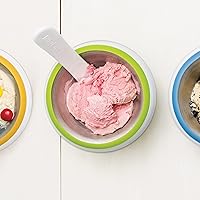 Vista 4 de ZOKU Ice Cream Maker, Compact Make and Serve Bowl with Stainless Steel Freezer Core Creates Soft Serve, Frozen Yogurt, Ice Cream and More in Verde