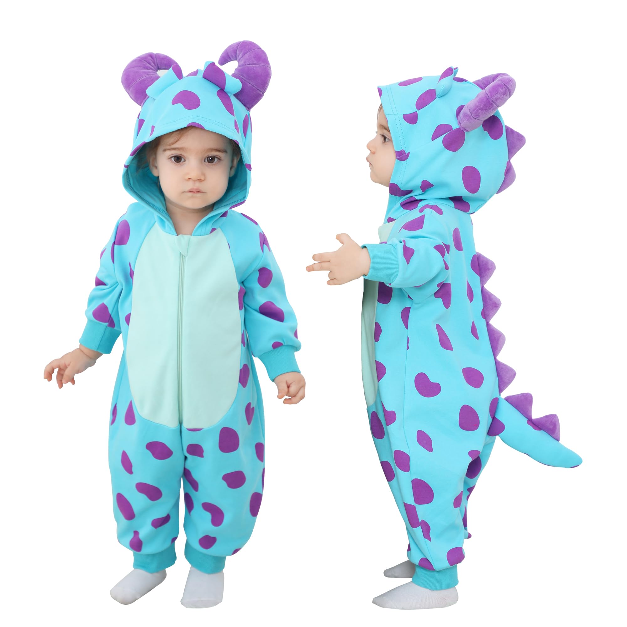 Bébé grenouillere À Capuchon,coton Enfant Combinaison Garçons et Filles,Bébé mignon à manches longues comme cadeau
