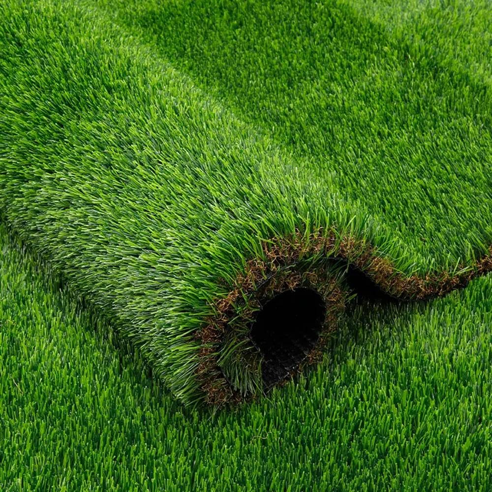 YOEVU - Césped Artificial Realista 40mm, Verde, 1x10 Metros, Resistente a UV y Clima, Instalación Fácil, Sin Mantenimiento, Seguro para Niños y Mascotas, Uso Exterior