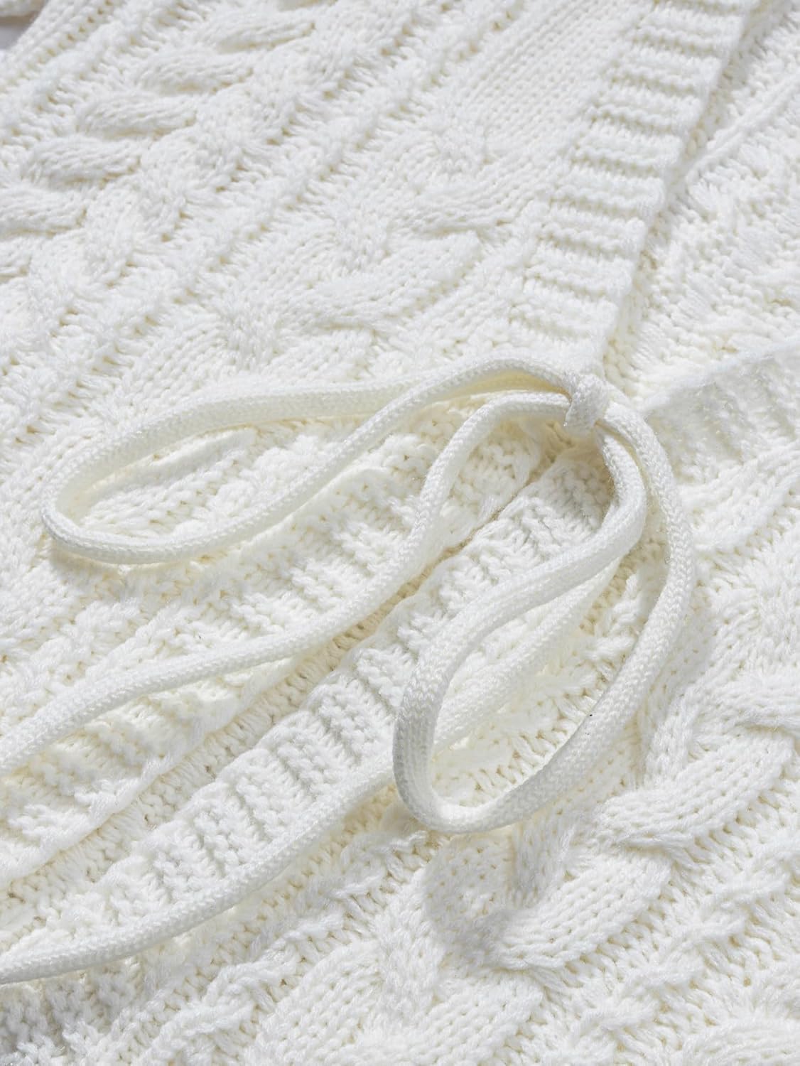 SOLY HUX Cardigan Sweaters for Women Cropped Tie Front Bow Lightweight Cardigan Long Sleeve Trendy Fall Shrugs - Image 3