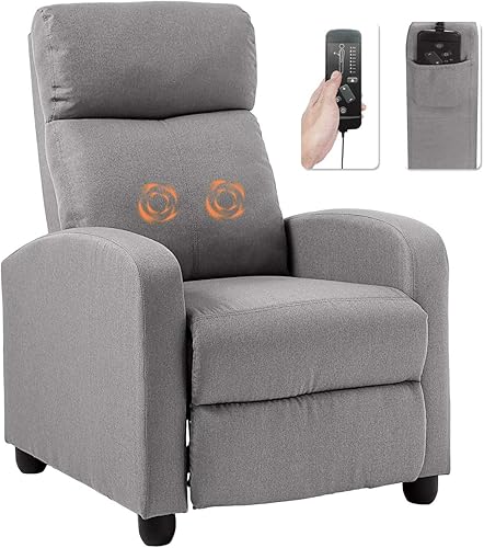 Miniatura 1 de Silla reclinable para el hogar, sofá individual de masaje, sofá reclinable con respaldo de ala, silla reclinable moderna, asiento de cine en casa,