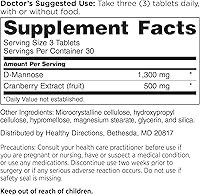 Vista 2 de DOCTORS' PREFERRED D-manosa 1300 mg con suplemento de arándano 500 mg - Fórmula premium (90 tabletas veganas)