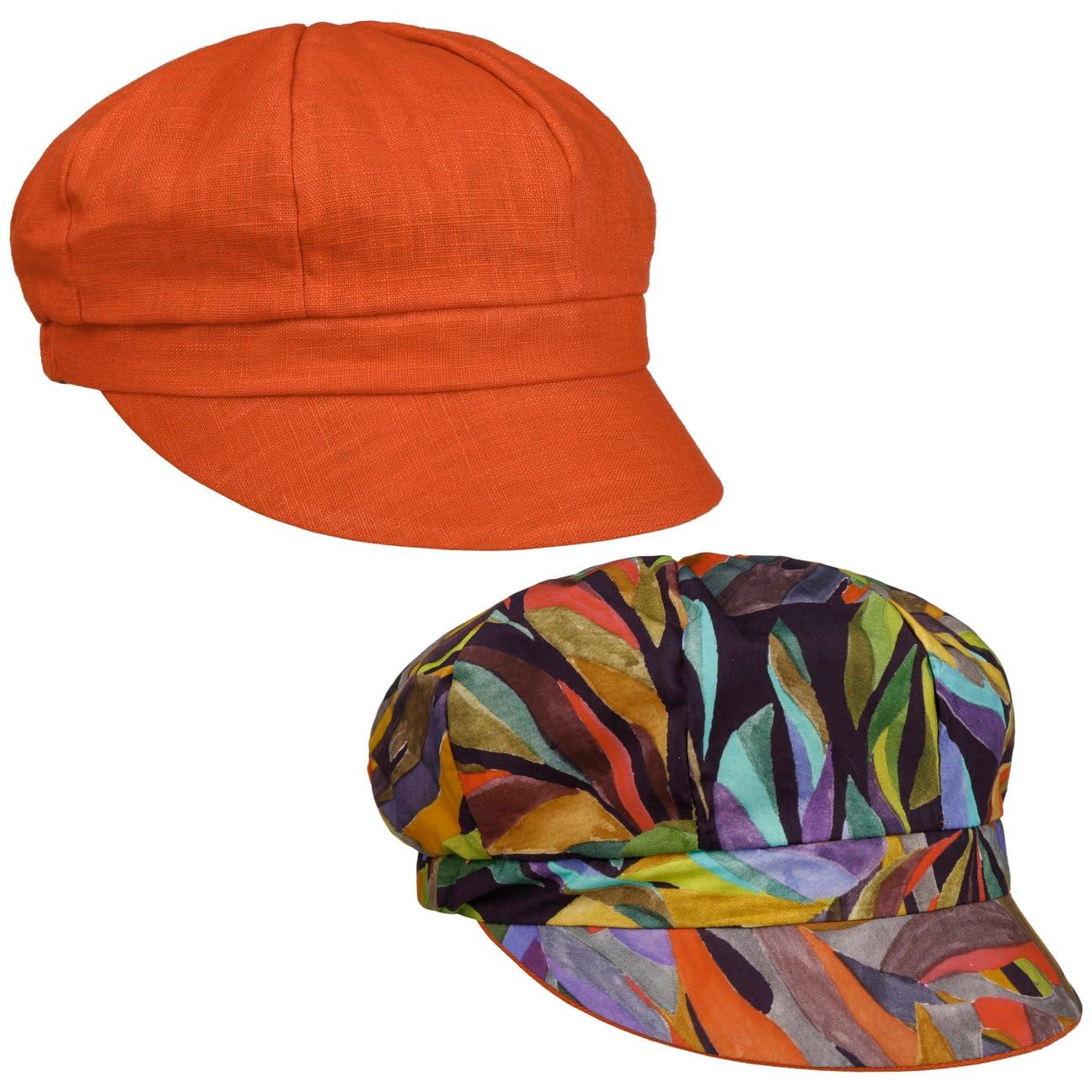Lipodo Casquette Gavroche Reversible Vermadia Femme - Made in Italy Newsboy Baker Boy avec Visiere, Visiere Ete Printemps-ete