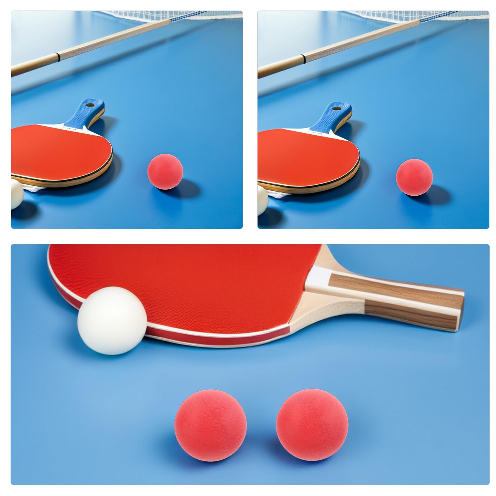 100 Stück Rote Mattierte Tischtennisbälle aus Pp Nahtlose 40mm Bälle für Selbstgemacht Basteln und Vielseitige Spielnutzung bei Karneval und Hochzeitsfeiern