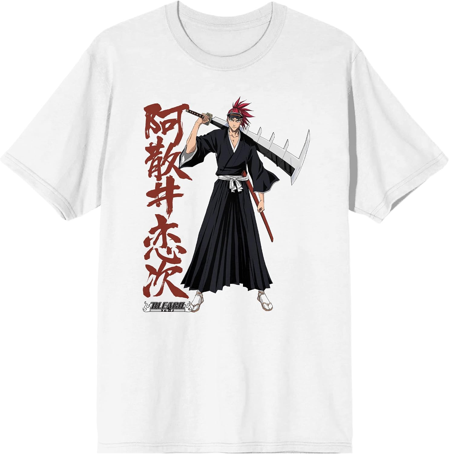 Bioworld Bleach Renji Abarai Men's White T-Shirt