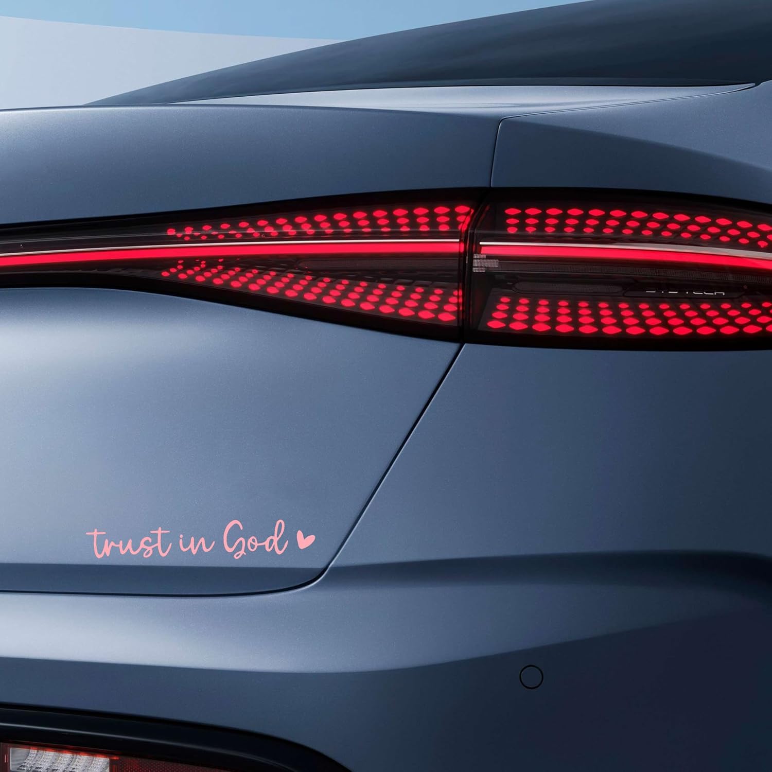 2 PCS Trust in God Rearview Mirror Decals, Automotive Vinyl Rear View Mirror Decorative Stickers, Waterproof Trust in God Stickers for Car Truck Laptop, Car Accessories (Heart-Pink) - Image 6