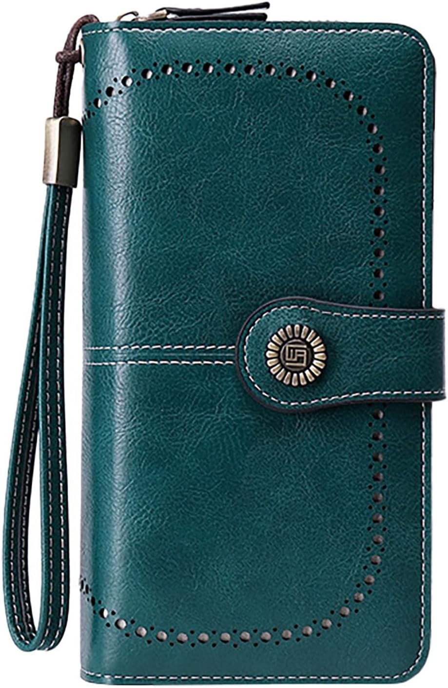 Rfid Wallet Women,2024 New Leather Wristlet Wallets for Women,Bifold Rfid Blocking Large Capacity Zip Around Clutch Purses Credit Card Wallet,Travel Wallet for Ladies Women Girls Mom