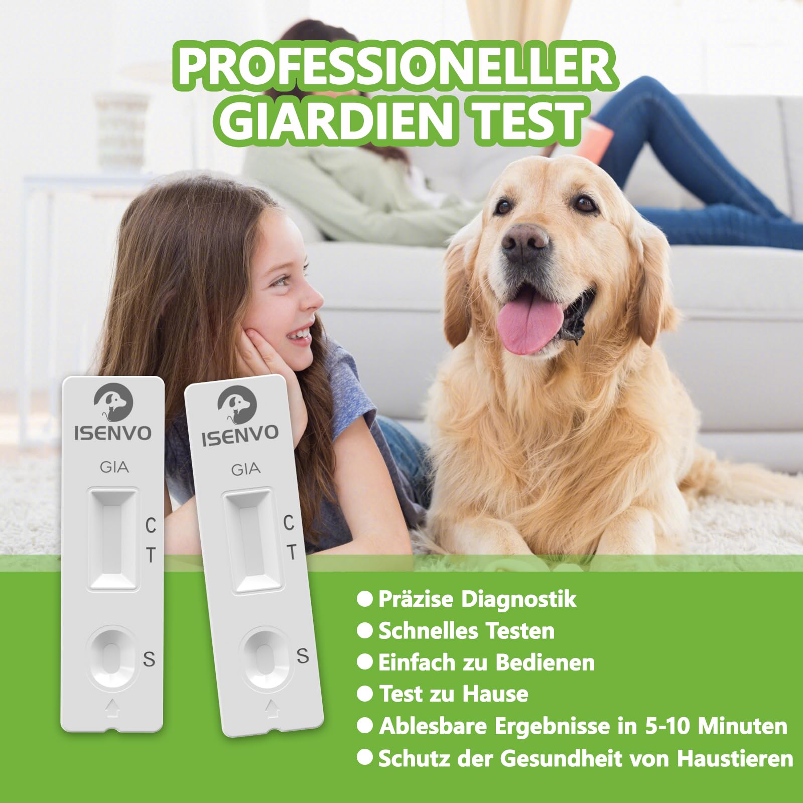 Test Rapido Giardia Per Cani E Gatti - 7 Test Per Parassiti Intestinali E Diarrea - Foto 10