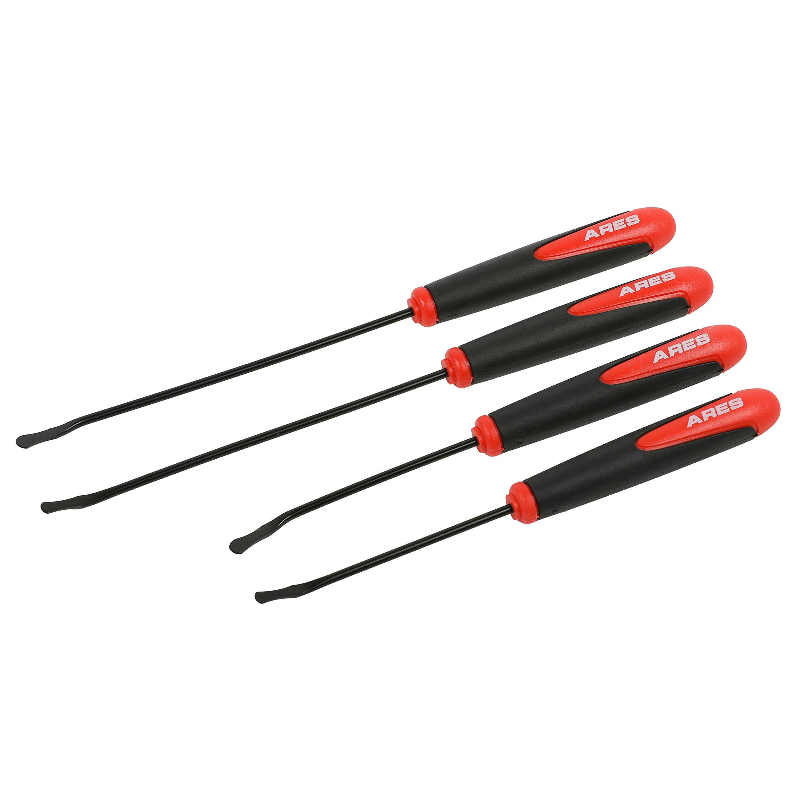 ARES 10037 – Spoon Type Hose and O-Ring Removal Set - 4-Piece Set Includes Contour Tipped and Spoon Tipped O-Ring Picks - Easily Remove Pieces and Drive Fasteners