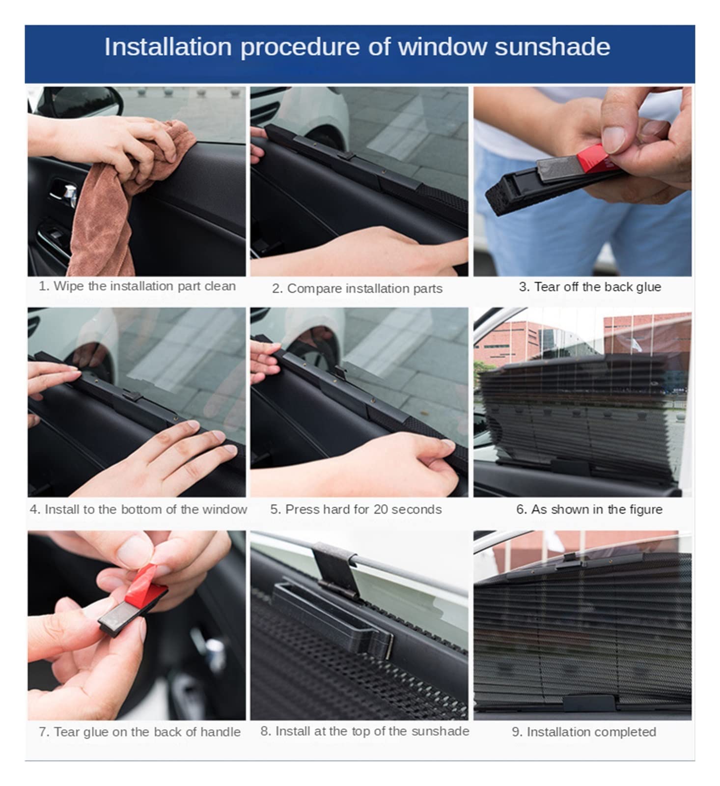 Parasoles Parasol Retráctil Automático para Coche 4 Uds. Parasol Malla para Ventana Lateral Coche Protector Solar Cortinas Protección UV Parasol Ventana Coche (Tamaño : 4PCS Beige)