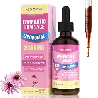 Liposomal Lymphatic Drainage Drops, Lymphatic Support with Echinacea, Dandelion, Turmeric, Burdock, Elderberry, and Calendula, Lymph System Support & Immune Health - Amazon product rated Grade A
