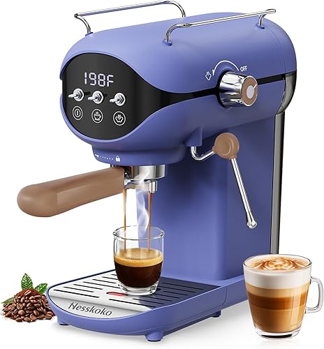 Máquina de café espresso semiautomática de 20 bar 205 Azul