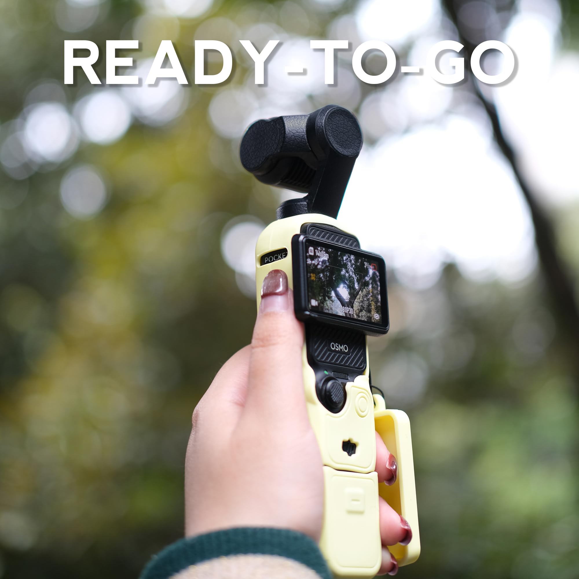 Etui Pocket 3, miękkie silikonowe etui ochronne kompatybilne z DJI Osmo Pocket 3 Creator Combo, lekka osłona ekranu Osmo Pocket 3, ŻÓŁTY, Akcesoria do aparatu