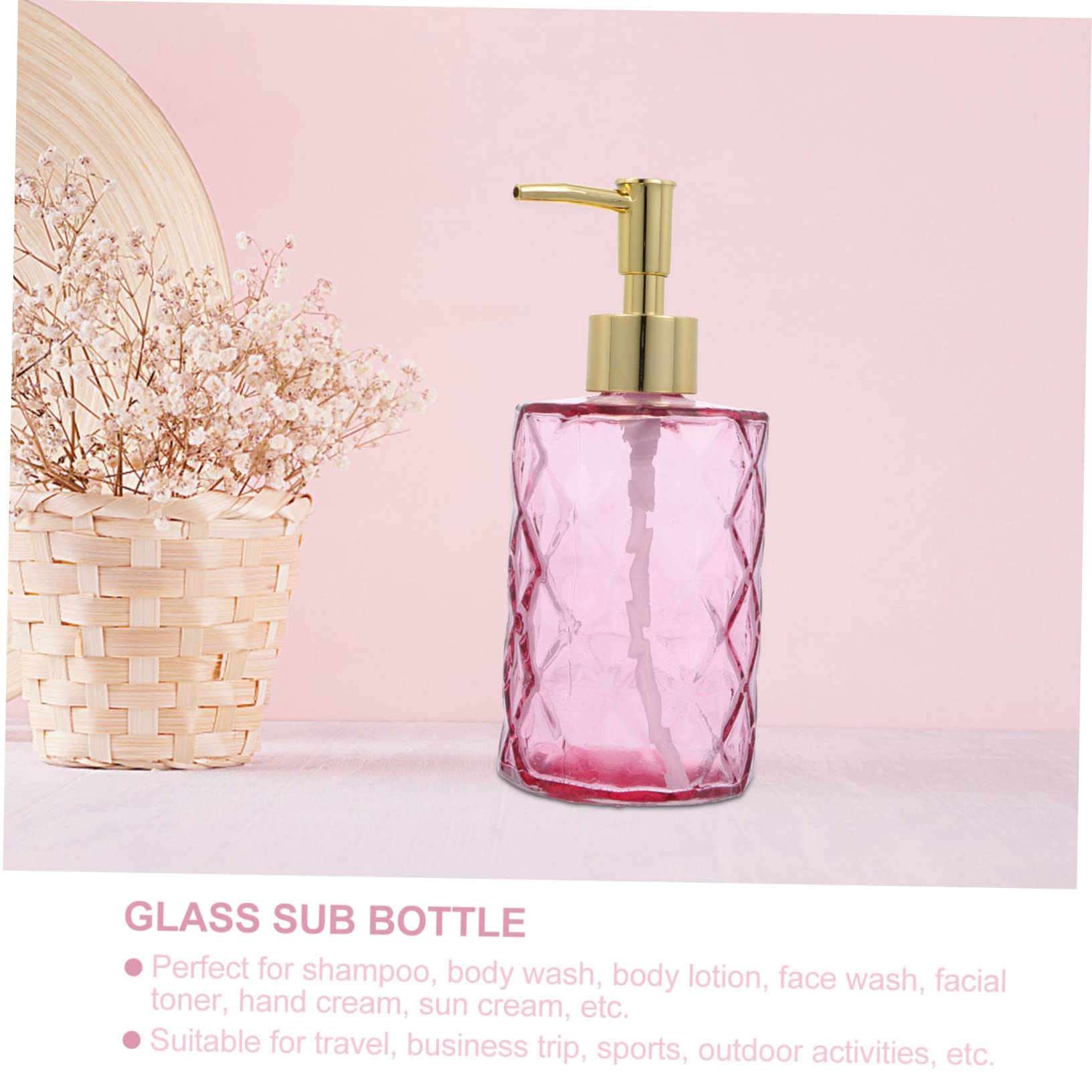 Mobestech 3 Stück Spenderflaschen aus Glas Nachfüllbar und Tragbar für Shampoo und Sonnencreme für Reisen und Sport