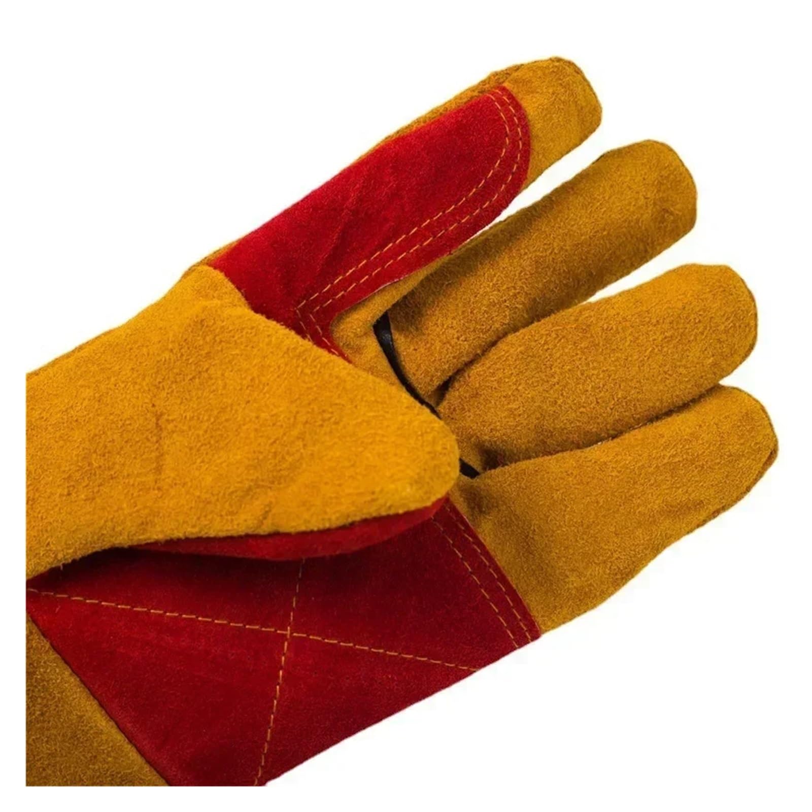 Guanti da Saldatura in Pelle a Maniche Lunghe da 23,6 Pollici, Guanti Resistenti al Calore for stufe e Barbecue, Guanti Resistenti alla Perforazione for Gard(60CM)
