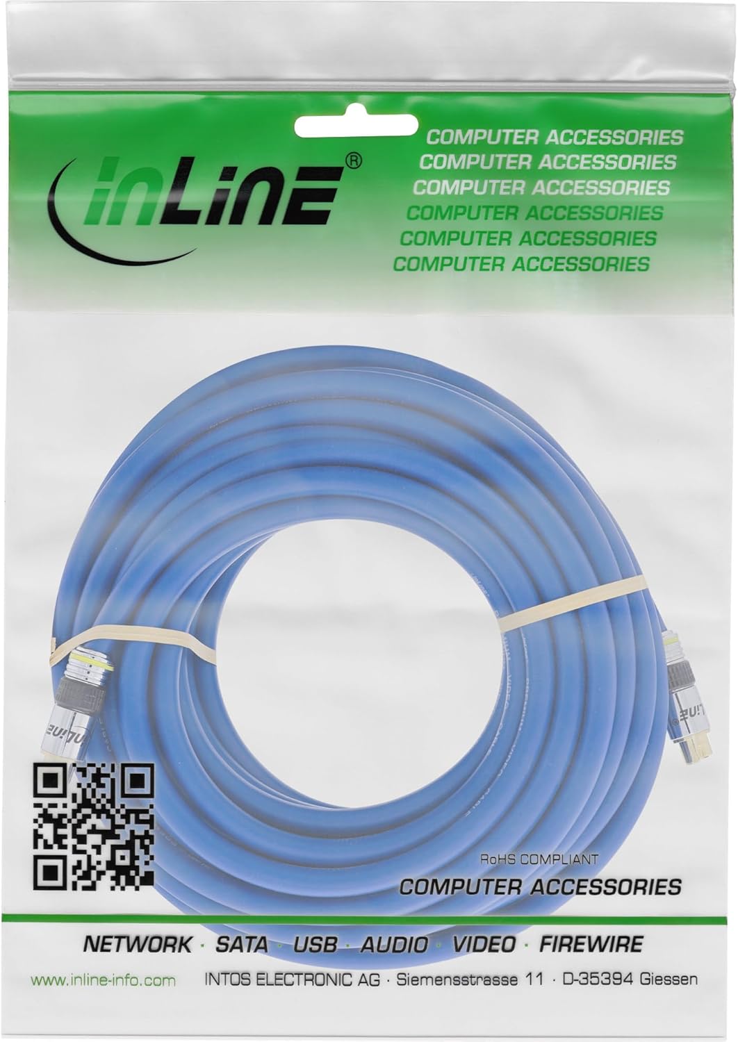 Inline S-VHS Kabel - PREMIUM - vergoldete Stecker - 4pol mini DIN Stecker/Stecker - 3m