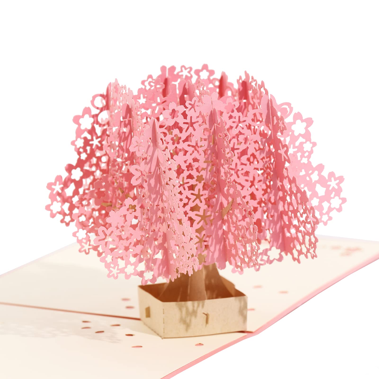 Cherry Blossom Pop Up Card, 3D Popup Greeting Cards, for Mothers Day, Birthday, Valentine's Day,Fathers Day, Graduation, Wedding, Anniversary, Thank You Pop Up Card, All Occasion Pop Up Cards