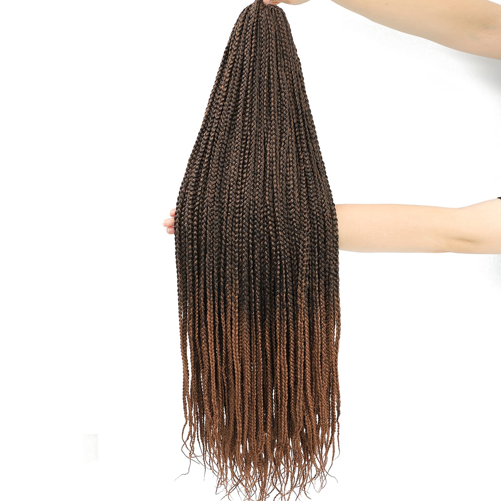 Snapklik.com : 144 Strands Box Braids Crochet Braids 30Inch Brown Ombre ...