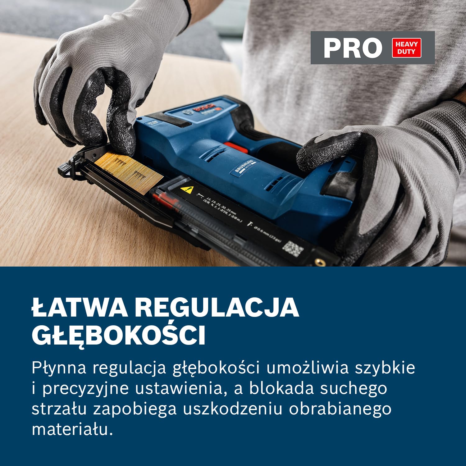 Bosch Professional 18V System Akumulatorowa gwoździarka do drewna GNH 18V-35 (minimalny odrzut, silnik bezszczotkowy, zaczep do paska)