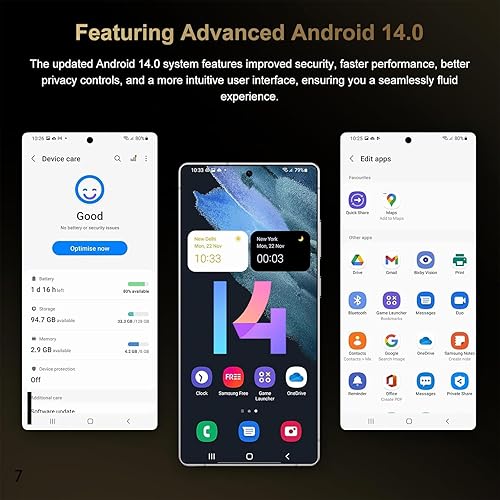 Miniatura 7 de Teléfono celular I25 Ultra desbloqueado, pantalla FHD+ de 7.2 pulgadas, 8 GB+256 GB, teléfono inteligente con batería de 8000 mAh, S Pen