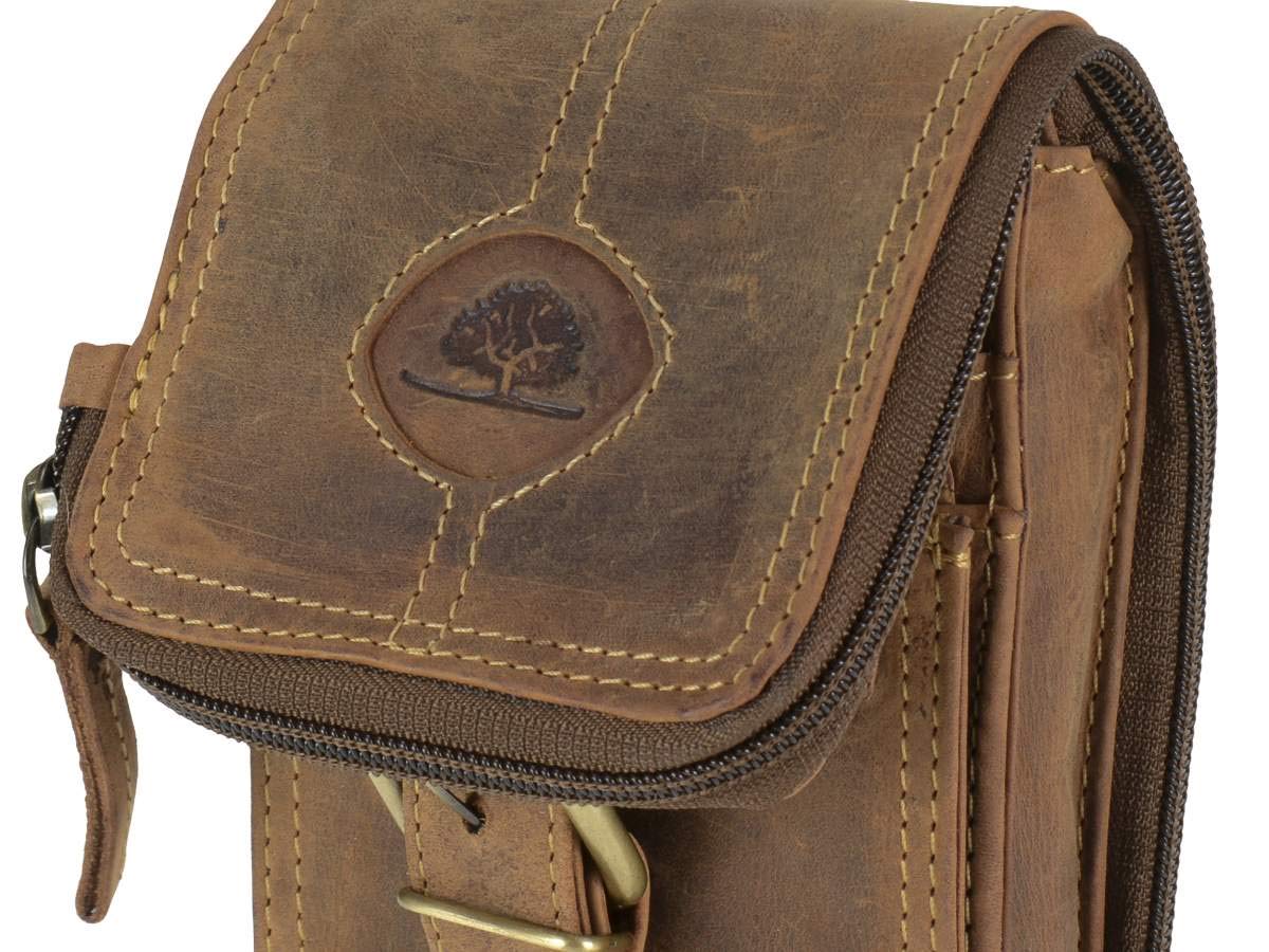 Greenburry Vintage Gürteltasche Leder 10 cm