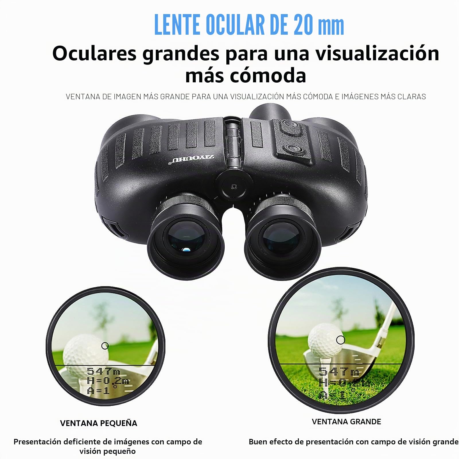 Prismáticos de 8 x 40 para Adultos Equipados con Telémetro y Brújula, Prismáticos UHD Impermeables IP65, Campo de Visión de 8°, Vidrio OLED para Observación de Aves, Vela, Barco, Pesca