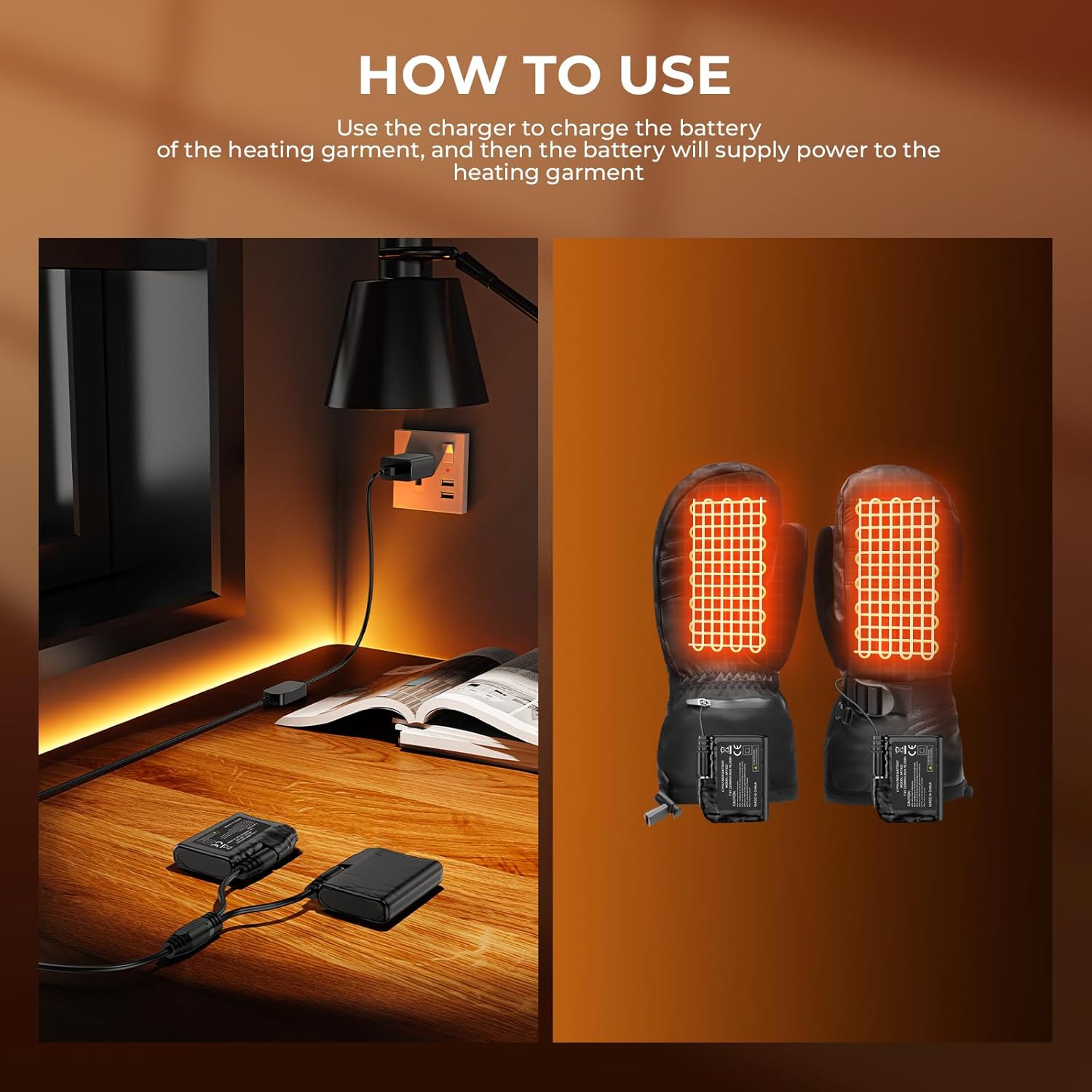 Diagram showing charger specifications and compatibility