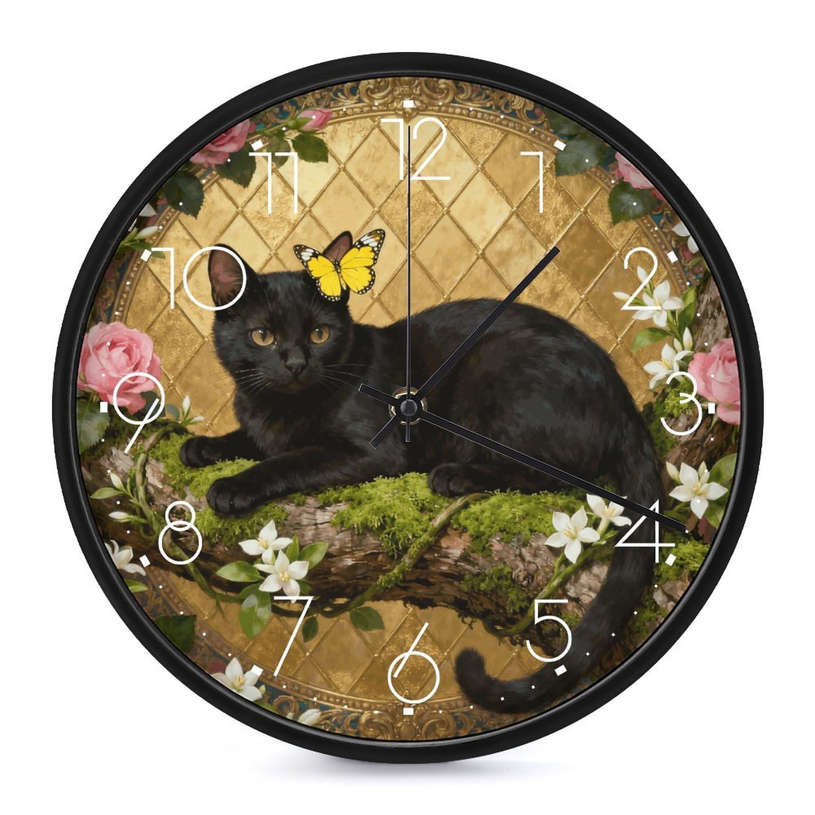Horloge murale silencieuse sans tic-tac avec grands chiffres lisibles