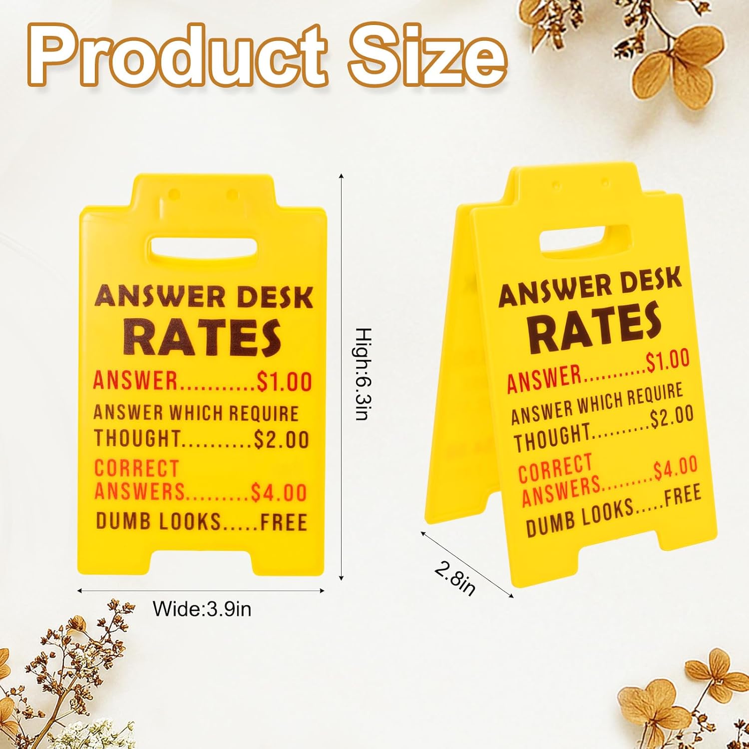 White Elephant Gifts Funny Office Desk Gifts Answer Desk Rates Desks Sign Office Cubicle Decor for Coworker Employee Teammate Boss Manager - Image 2