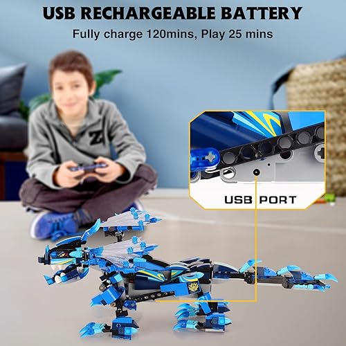 Miniatura 5 de OASO Kit de construcción de dragón de control remoto y aplicación proyectos STEM para niños de 8 a 12 años regalos educativos de cumpleaños para
