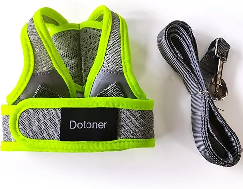 Miniatura 4 de Dotoner Arnés y correa para gatos, chaleco ajustable a prueba de escapes para gatos, chaqueta para caminar con arnés de malla de aire y