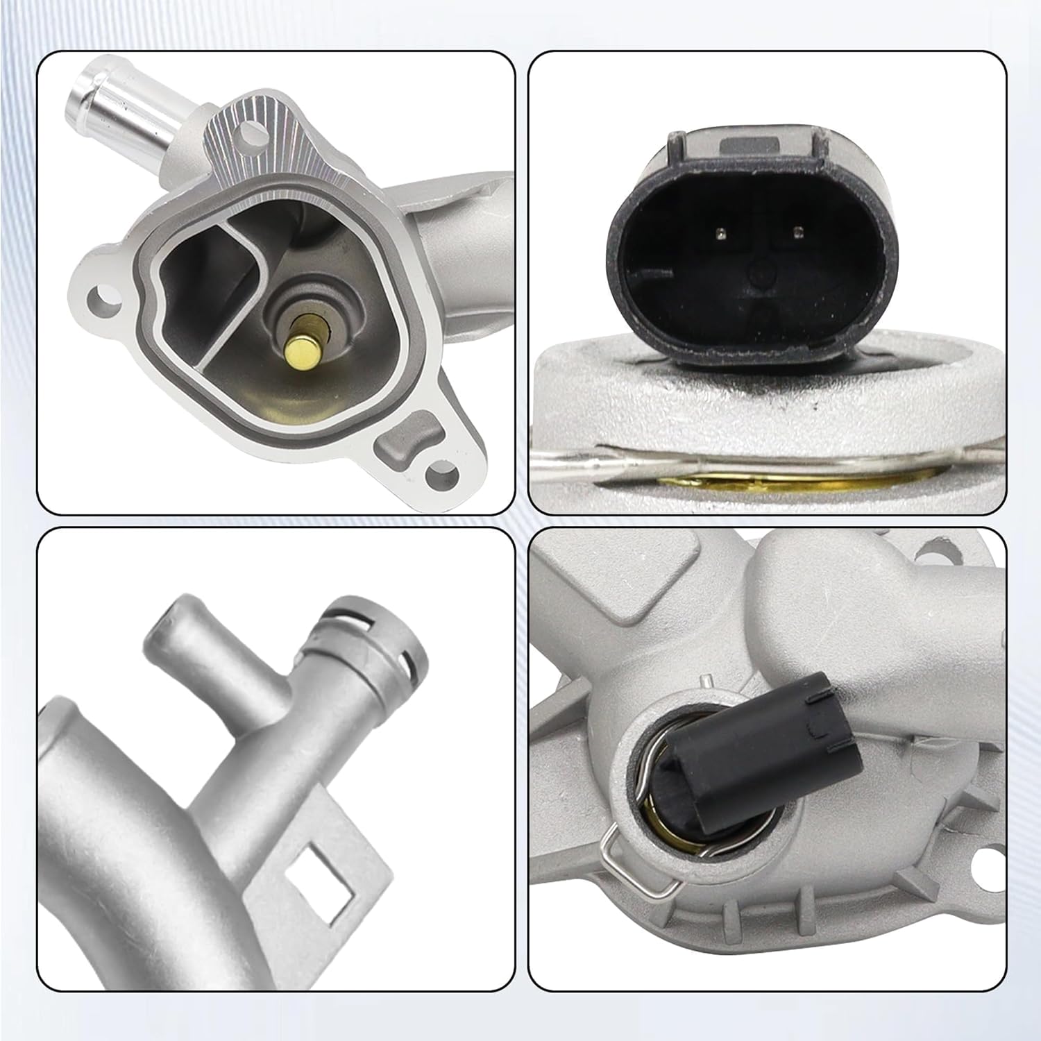 902-846 Aluminum Engine Coolant Housing Water Outlet Kit with Hoses Compatible with 2011-2016 Chevy Cruze 2012-2020 Sonic 2015-2020 Trax 2013-2019 Buick Encore Replaces 25193922 13251447 55596898