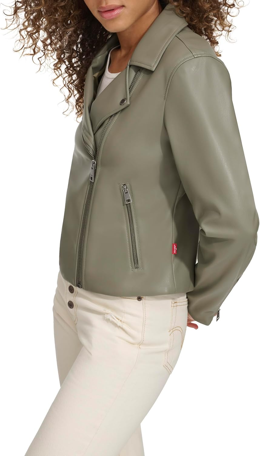 Levi's womens Smooth Faux Leather Moto (Standard and Plus Sizes) - Image 3