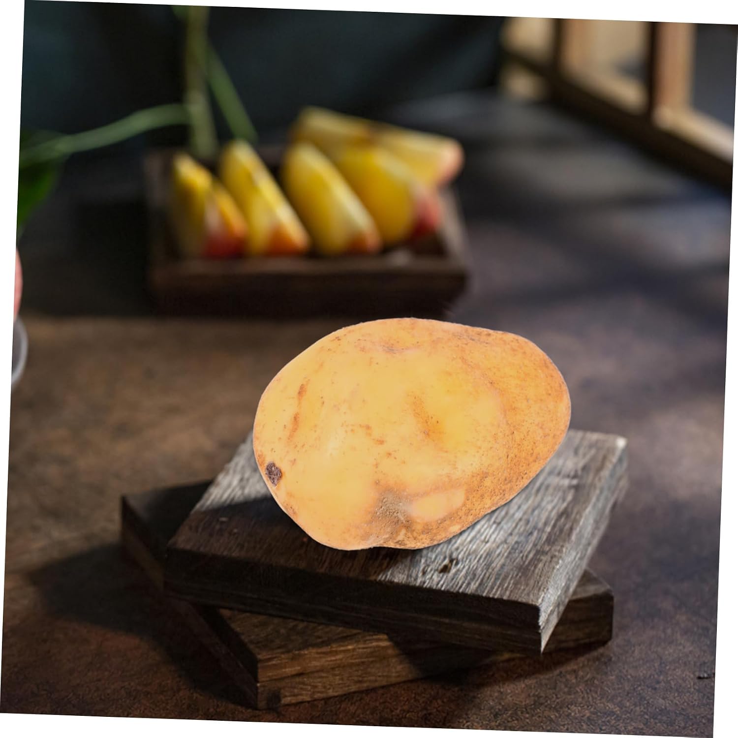 8pcs Lifelike Artificial Potatoes Decorative Props for Home and Garden Realistic Fake Vegetable Models for Rustic Farmhouse Style