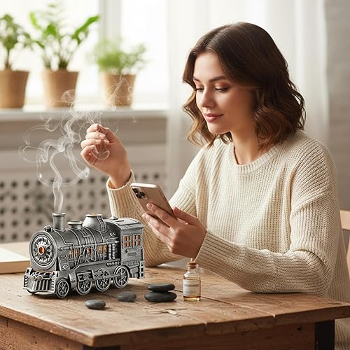 Miniatura 3 de Train Diffuser 300ML Essential Oil Diffuser Cool Mist Humidifier Aroma Diffuser with Remote Control, 2 Lighting Modes, Cool Mist Humidifiers for