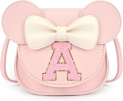 mibasies Toddler Purse Girl Gifts: Girls Birthday Gifts for 3-8 - Toys for Ages 2-4 Purse, Pink, Letter A