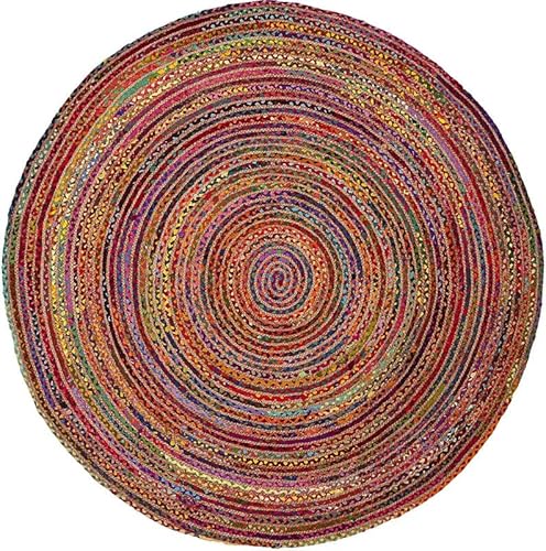 Dnr Alfombra Redonda De Yute De Algodón De Fibra Natural India De 5 X 5 Pies Cuadrados 150 X 150 Cm , Alfombra De Arpillera Para Sala De Estar, Alfombra Trenzada Dnr Alfombra Redonda De Yute De Algodón De Fibra Natural India De 5 X 5 Pies Cuadrados 150 X 150 Cm , Alfombra De Arpillera Para Sala De Estar, Alfombra Trenzada