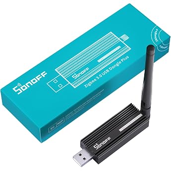 SONOFF Zigbee 3.0 USB Dongle Plus, Zigbee Gateway TI CC2652P + CP2102N Zigbee USB Stick, Zigbee Hub for ZHA in Home Assistant