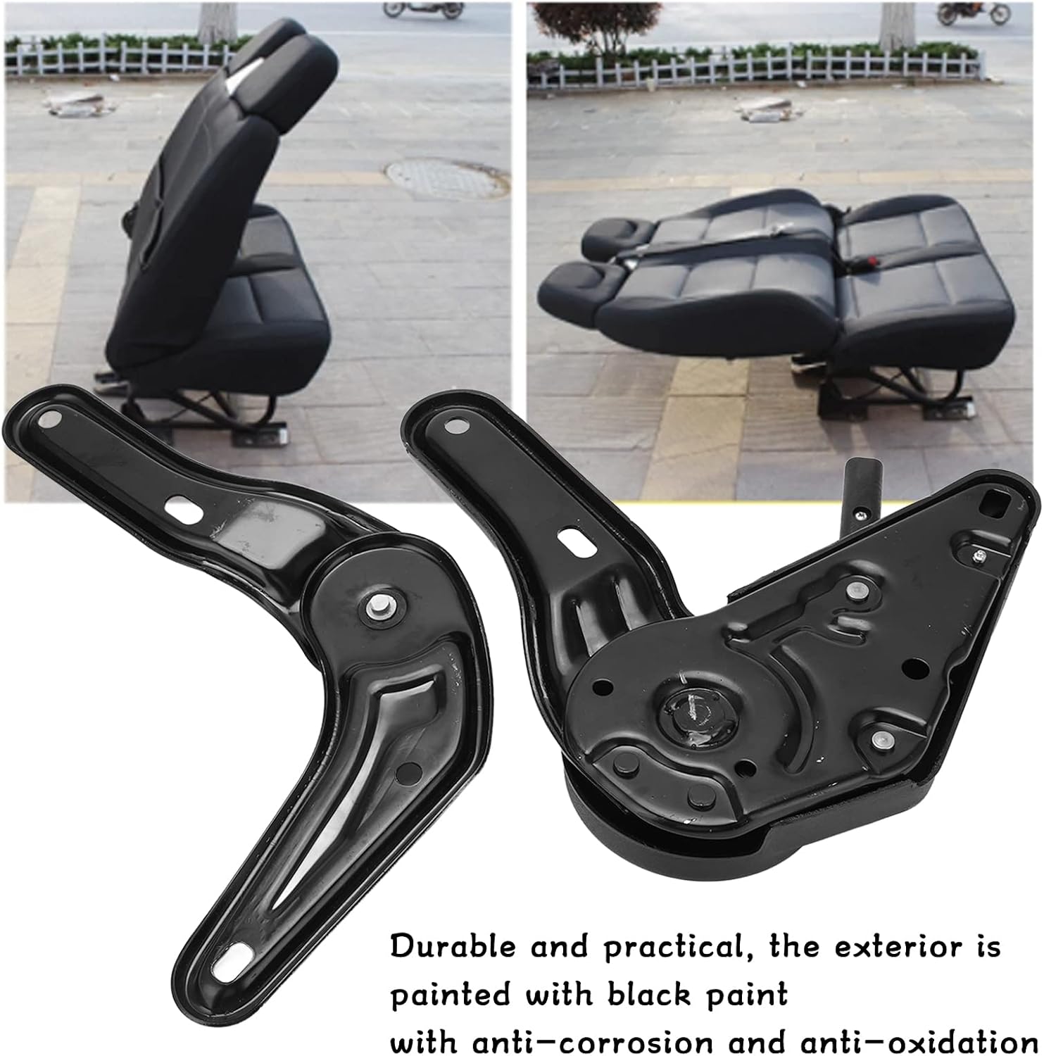 Aramox Car Seat Back Adjuster, 30-180° Recliner Adjustment Plate for Truck & Excavator Seats, Durable Design