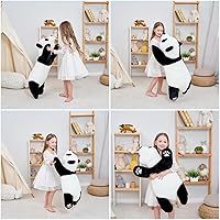 Vista 4 de Panda Weighted Stuffed Animals, 1.87lbs Panda Stuffed Animal Cute Weighted Plush Animals Hugging Pillow Toy for Boys Girls Valentine Christmas, 31.4