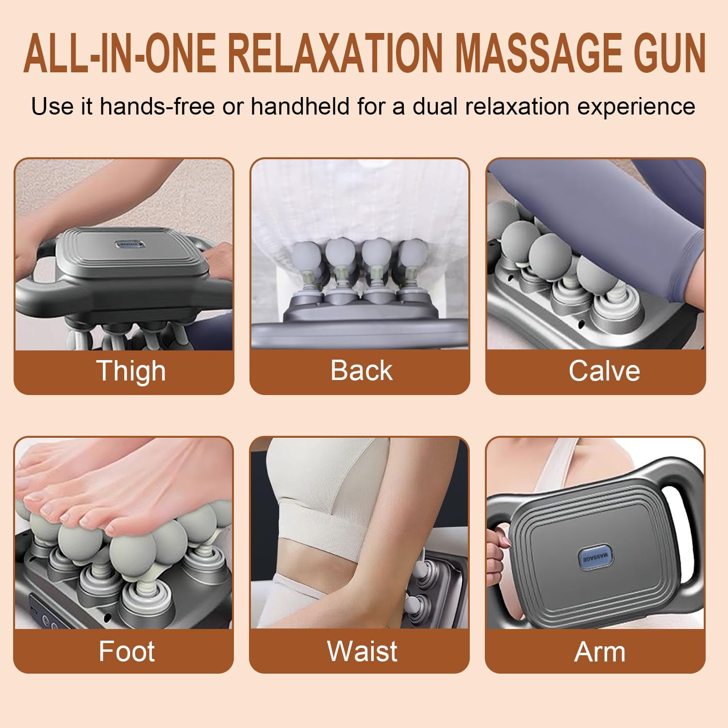 16 Head Massage Gun Deep Tissue, Percussion Muscle Massager with 9 Modes & Levels, Red Light Therapy, Portable Massage Gun Set Quiet Back Massager for Shoulder Legs Waist Body Pain Relief (Gray)