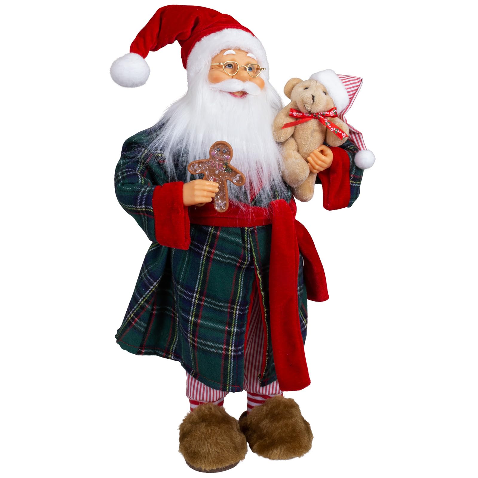 Mr. und Mrs. Santa 45cm stehend 2 Stück Weihnachtsfrau und Weihnachtsmann rot