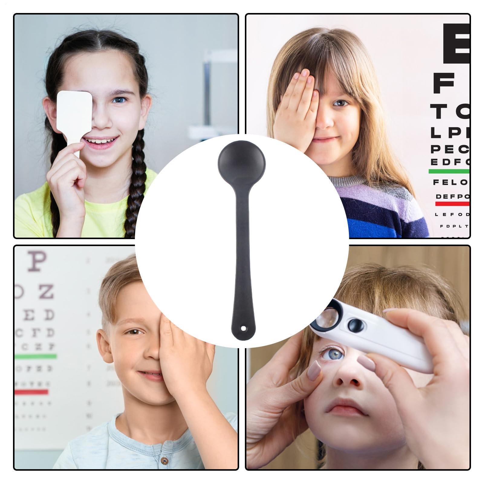 Cache-Oeil | Instrument d'Optométrie et d'Optique Visuelle | Occulteur Antidérapant Et Portable Destiné Aux Mesures Aux Tests Et À La Formation Dans Le Domaine Ophtalmologique