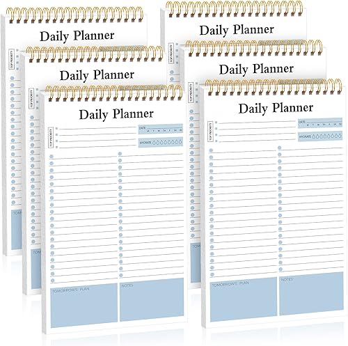 Hotop 6 blocs de notas de lista de tareas, planificador diario para hacer diariamente, bloc de notas, planificador de lista diaria para aula,